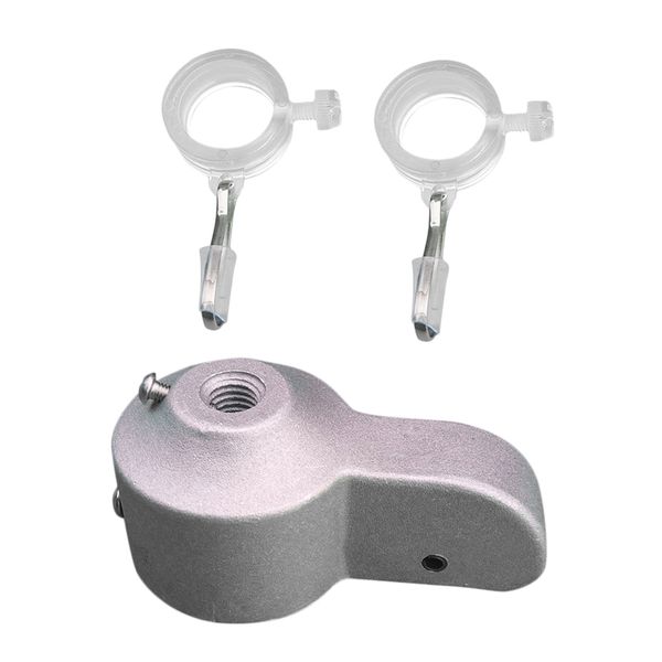 

flag pole parts 2" truck pulley aluminum cleat clip w/ 2pcs flag mounting rings