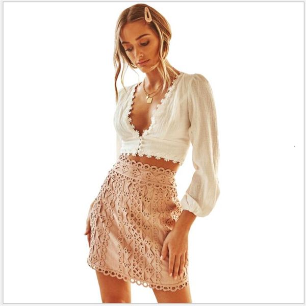 

zomer 2019 женщин топы блузы en lantaarn mouw корте solid рубашка vrouwen блузка blusas roupa feminina с10, White