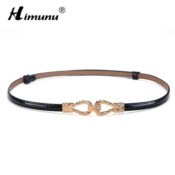

himunu]fashion thin belts for women fashion hasp woman genuine leather belt brand cowskin woman belts for dress, Black;brown