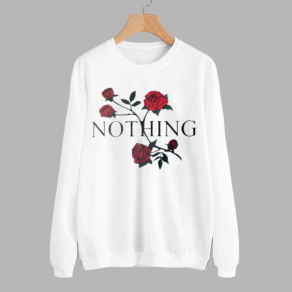 

flower print hoodies sweatshirts europe 2020 women casual kawaii fashion kpop sweat punk for girls clothing korean, Black