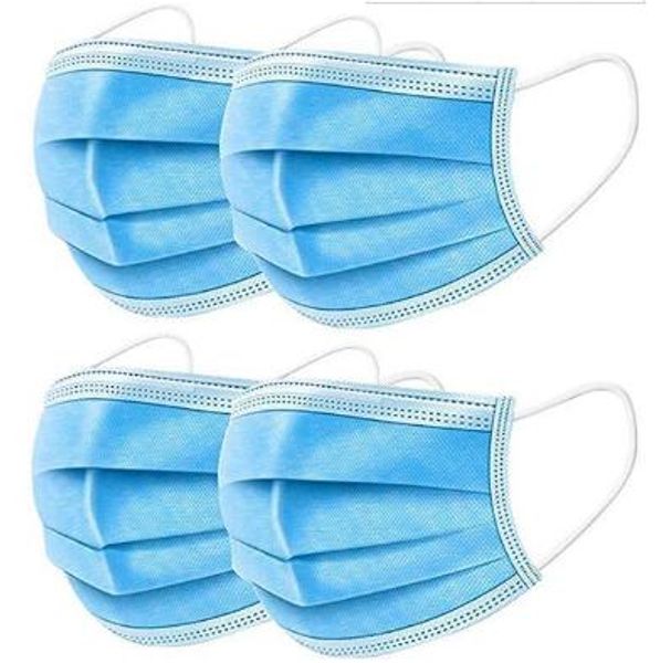 

50pcs masks thin pack disposable face masks with elastic ear loop 3 ply breathable anti-dust waterproof respirator air pollutionin stockdis