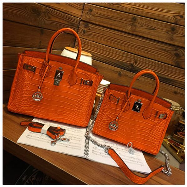 

Genuine Leather Ladies Bag 2019 Crocodile Pattern Handbag Embossed Alligato Tote Luxury Messenger High Quality