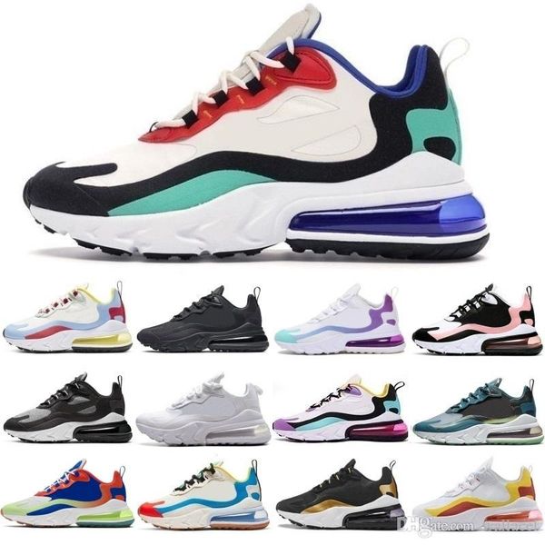 

2020 designer shoes review 270 react men women run shoes 270s phantom bauhaus optical hyper jade trainers sport men designer shoes size36-45, Black