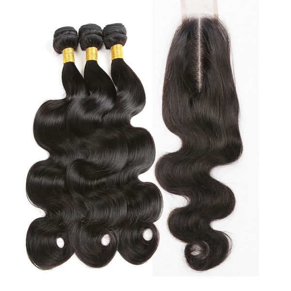 

Brazilian body wave human hair weave with clo ure middle part unproce ed virgin hair bundle with kim k lace clo ure 2 6 inch
