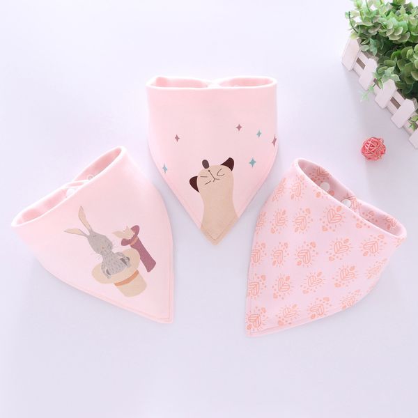 

cotton bandana bibs baby babador feeding smock infant burp cloth cartoon saliva towel baby eating accessory soft baby stuff