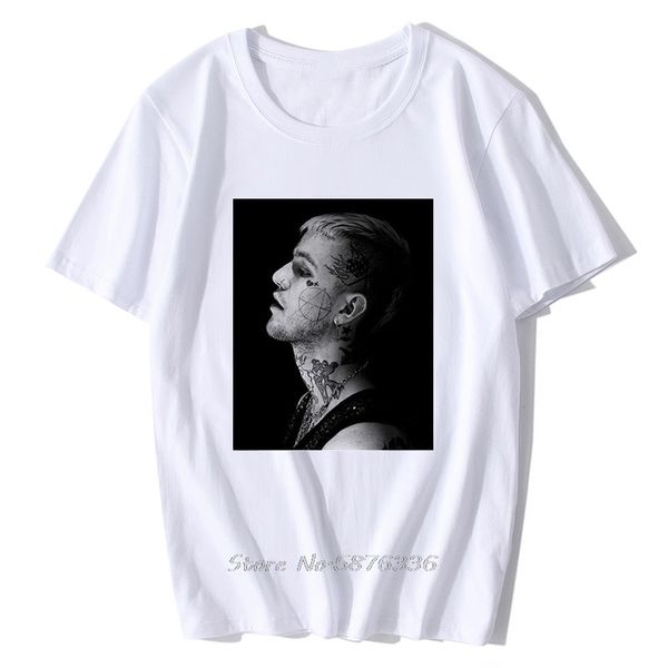 

rapper lil peep t shirt rap emo trap hip hop lil peep cool t-shirt graphic print harajuku tshirt men /male tees, White;black