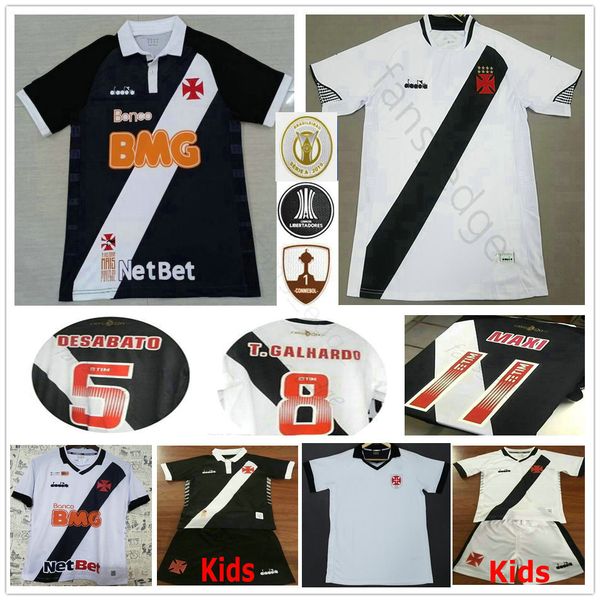 

2019 2020 vasco da gama soccer jerseys muriq fabiano maxi a.rios custom home away white black man woman kids football shirt, Black;yellow