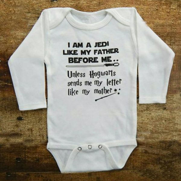 

baby infant newborn long sleeve onesie bodysuit harry's magic letter print cotton baby boy girl clothes 2019 summer wholesale, Blue
