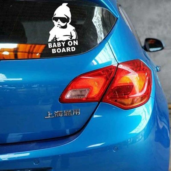 

car small reflective babyonboard car after warning sticker decals