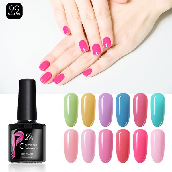 

mshing99 6pcs gel varnish color 01-06 8ml gel nail polish uv and led permanent enamels hybrid varnishes for a manicure nail art, Red;pink