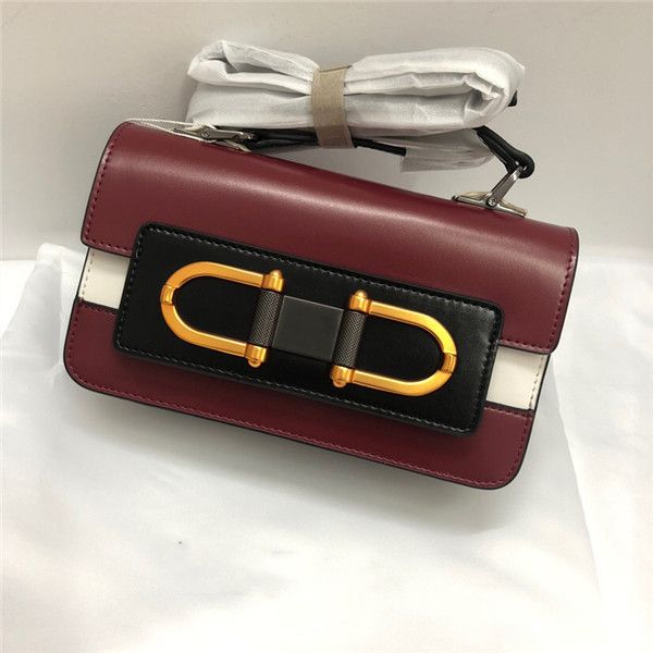 

new ladies messenger bag fashion color matching metal flip buckle leather shoulder bag joker girl small square bag
