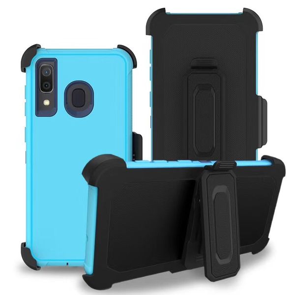 Estuche triple combinado para Samsung Galaxy S10 A20 A30 A50 LG K51 NOTE10 iPhone12 mini pro Protección resistente y resistente con clip para cinturón con soporte de soporte