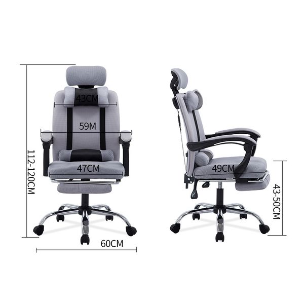 

mesh computer chair lacework office chair lying and lifting staff armchair with footrest ing