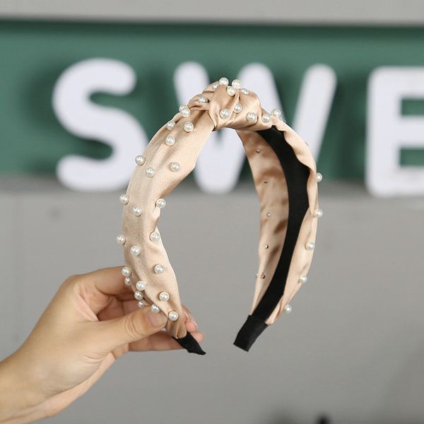 

износ pearl knotted шелковый оголовье 41.5g синий спорт волос диапазона волос последние стиль волос pearl knotted ftpoq, Black;brown