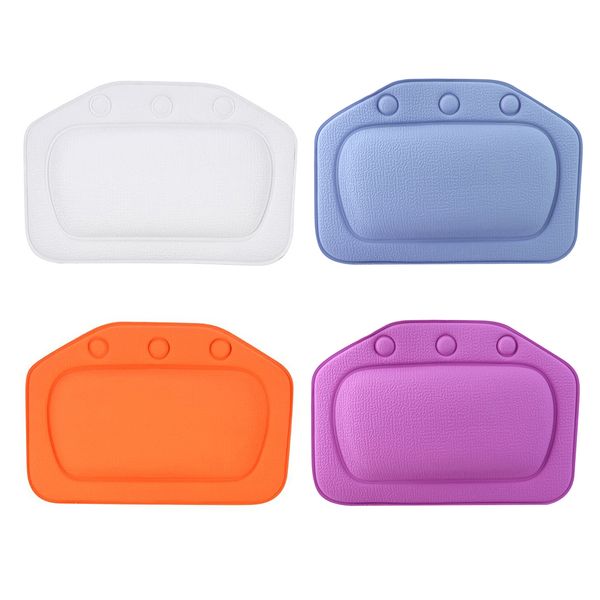 

dropship pvc spa bath pillow soft bathtub headrest neck pillows waterproof nop-slip suction cup cushion bathroom accessories