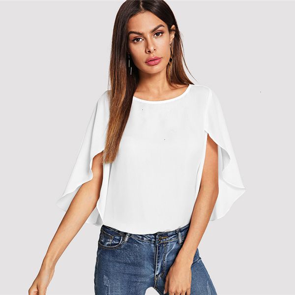 

womens blouses womens clothing batwing sleeve plain casual ladies round neck regular fit womens and blouses elegant blouse, White