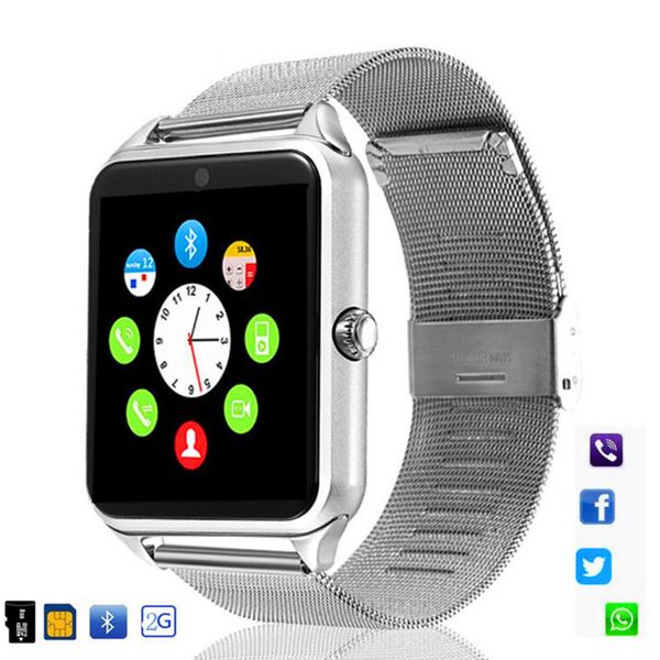 

z60 умные часы с bluetooth телефонный звонок сети 2g gsm и sim-карты tf карты камеры smartwatch для android часы relogio inteligente пк dz09