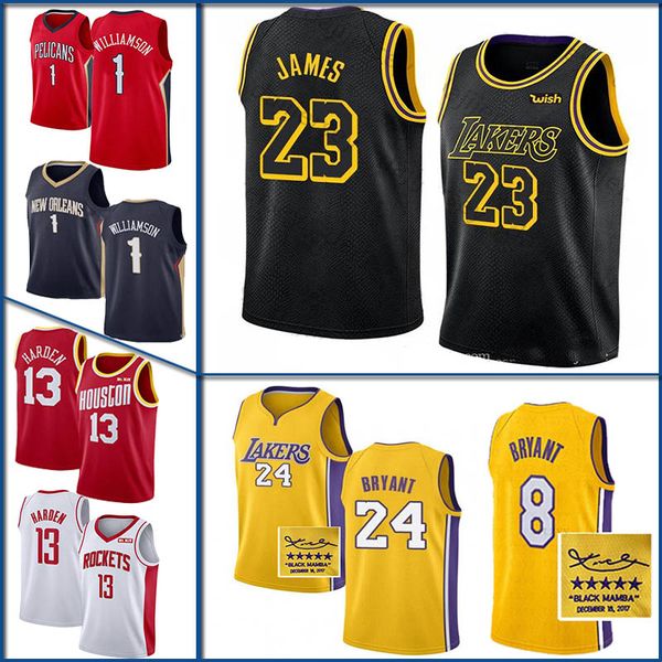 

ncaa mens college jersey 1 zion williamson 13 harden basketball james 23 lebron 8 24 jerseys mixed order, Black;red