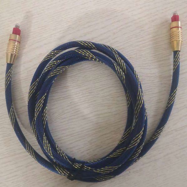 

синий 2m 6ft позолоченный цифровой оптический оптический toslink цифровой аудио кабель ведущий кабель line connect для spdif dvd cd md