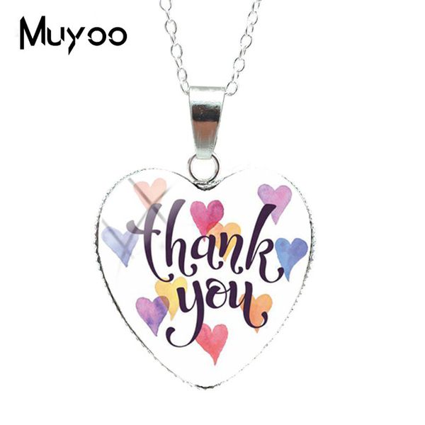 

new thank you teacher words glass cabochon heart pendants teacher ever jewelry silver chains necklace hz3