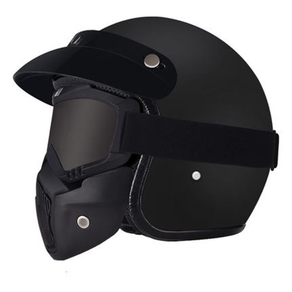 

1piece 57-62cm abs plastic motorcycle helm motorcross capacete half helmet for harley retro matte bright black