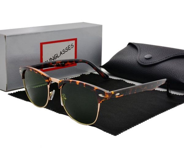 

2020 half frame sunglasses women men sun glasses outdoors driving glasses uv400 eyewear drop shipping whit brown case, White;black