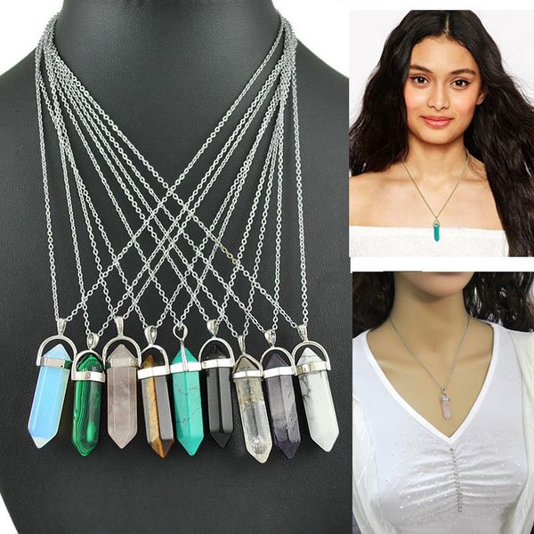 

yumfeel new fashion jewelry natural stone pendant necklace gifts, Silver
