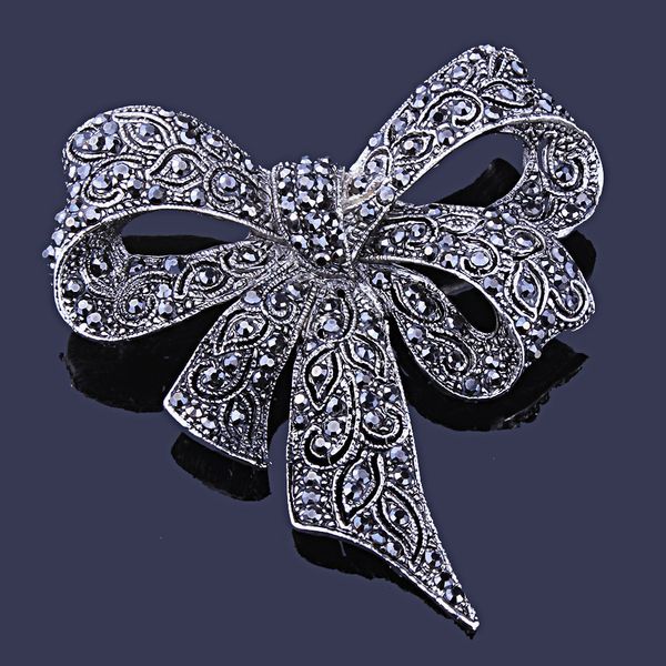 

tuba gun black alloy bow brooch man's suit clothes & accessories accessories tie brooch pin, Gray