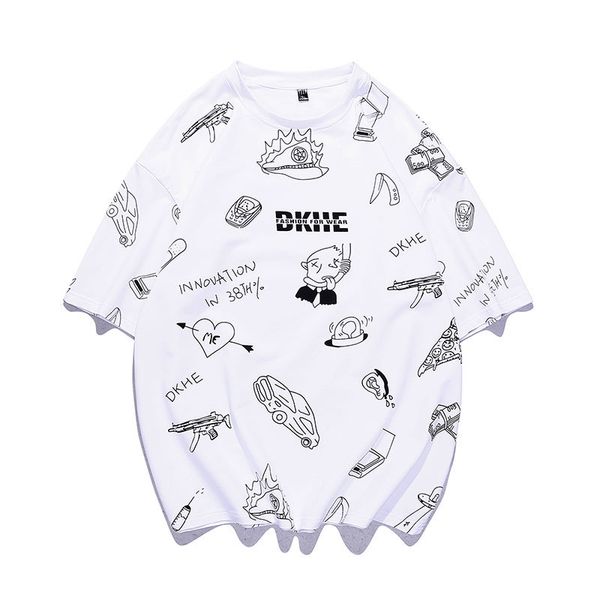 

Men's T-Shirts 2020 New Arrival Mens Fashion Print European and American Style Hip Hop T-shirt Casual Men Breathable Loose Teer M-3XL