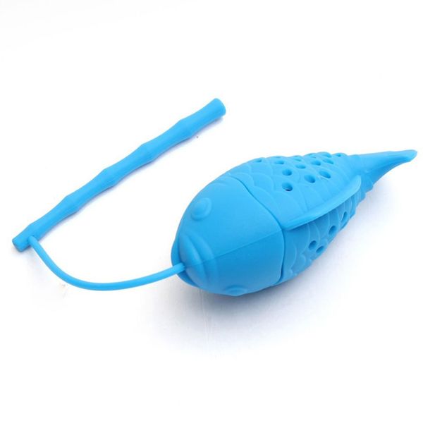 

kawaii cute fish shape tea strainer silicone interesting tea infuser filter teapot for tea coffee drinkware