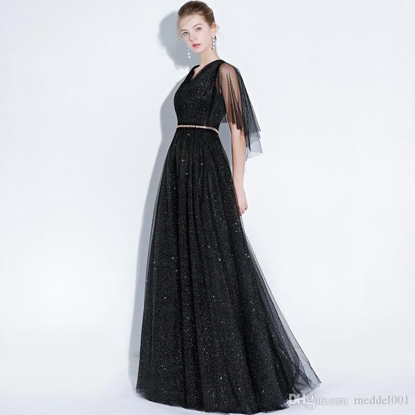 Elegant Women Sleeveless Maxi Dresses Glitter Sequin Embellished