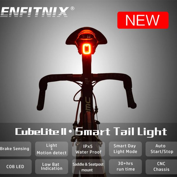 

bike lights enfitnix cubelite2 bicycle rear smart taillight brake sensing waterproof led day light saddle seatpost