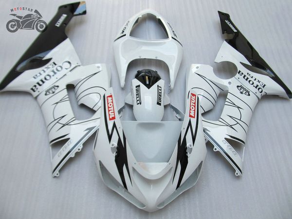 Weiße Corona-Verkleidungen für KAWASAKI Ninja 2005 2006 ZX6R 636 ZX-6R 05 06 ZX 6R 05-06, komplettes chinesisches Karosserie-Reparatur-Verkleidungsset