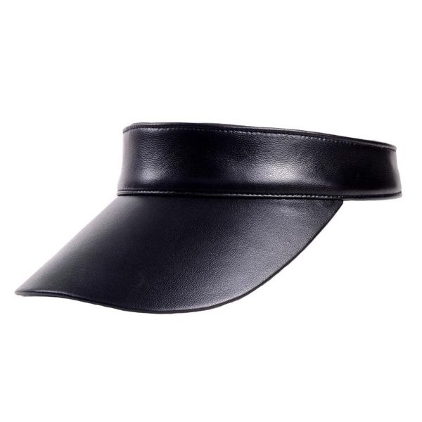 

mens womens real leather adjustable sport headband classic sun sports visor hat running caps tennis beach hat outdoor sports, Blue;gray