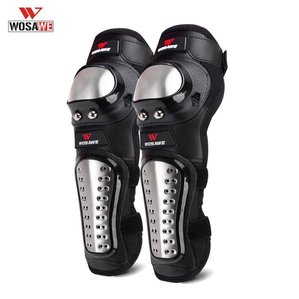 

wosawe motorcycle knee protector guard elbow pad stainless steel motocross protective gear men women rodilleras moto equipment
