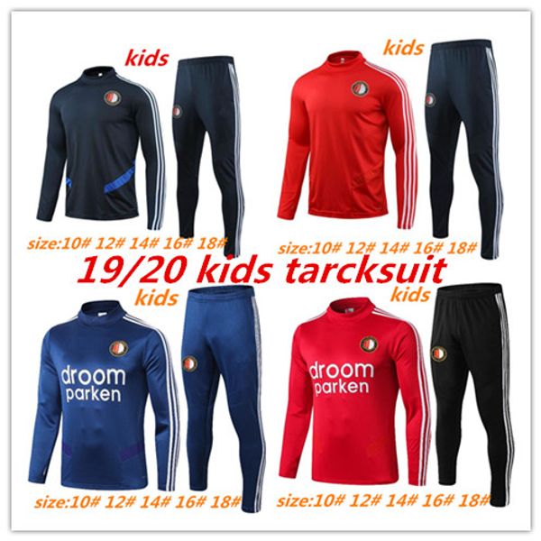 

2019/20 feyenoord kids half pull training suit 2019 2020 v.persie 19 berghuis 10 vilhena 9 jorgensen kids tracksuit, Black