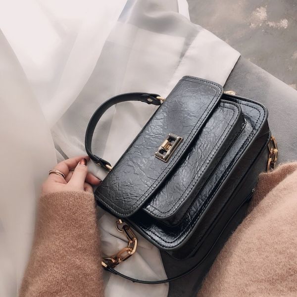 

2020 new genuine leather ladies baglxfq, Black