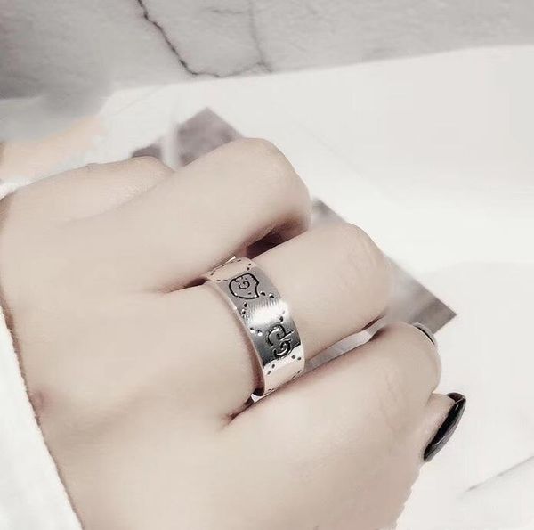 

women and real 925 sterling silver retro rings hip hop punk couple engagement ring
