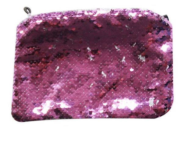 

50pcs dhl 23*16cm sublimation blank sequins cosmetic bags transfer printing makeup bag consumables