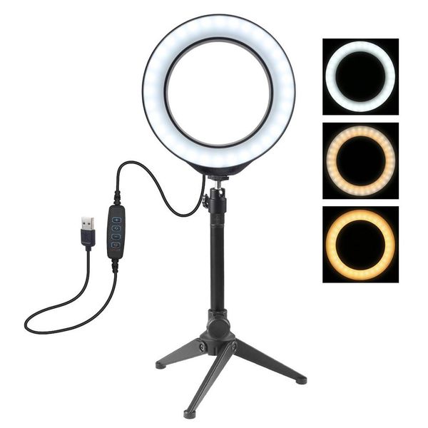 

led ring light 3200k-6500k p studio 4.7inch 6.2inch dimmable makeup ring lamp pgraphy live stream youtube video