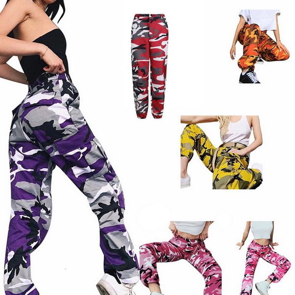 

designer sweatpants pants women womens summer ladies camo cargo trousers casual pants military camouflage jeans pencil pink red gray, Black;white