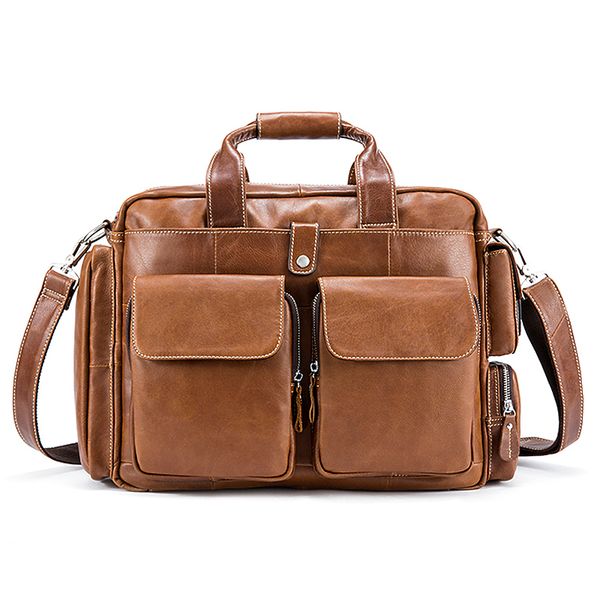 

2019 business mens briefcases genuine leather lapbags messenger bag men shoulder bags for document leather bag man briefcase