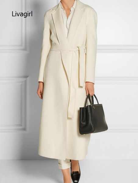 

women winter coat wool 2019 vintage elegant clothes white fashion outwear long coat women plus, Black
