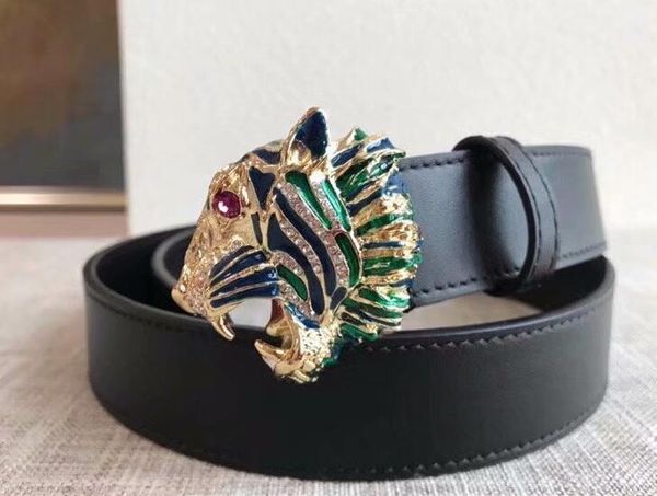 

belt brand designer belt mens senior tiger head belts new fashion luxury belt casual cowhide belts for men women waist belts men leather, Black;brown
