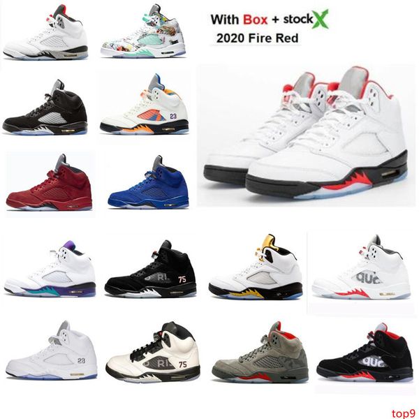 

2020 fire red мужская баскетбольная обувь апельсиновая корка синий красный замша крылья остров зеленый олимпийское золото 5s спортивные крос