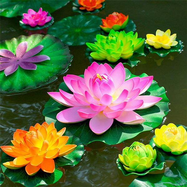 2019 New 17cm Diameter Artificial Lotus Pu Lotus Flower Floating