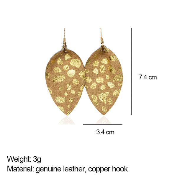 

оригинальные серьги из кожи для женщин золотого пятна пера из кожи производителей sharp leaf падения мотаться серьги winter multicolor поста, Silver