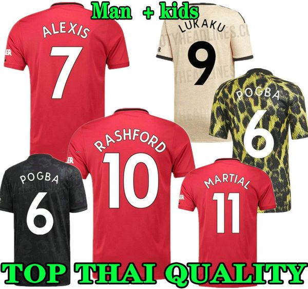 

Thailand pogba occer jer ey 2019 2020 lingard lukaku ra hford football hirt united utd 18 19 20 uniform man kid jer ey manche ter