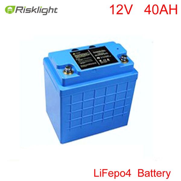 Wiederaufladbare Lifepo4 2000 Zyklen 26650 4S12P Lifepo4 12V 40Ah Batterie für Solar-LED-Licht, elektrische Fahrradbatterie