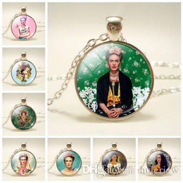 

бронзовые цепи длинные ожерелья мужчины женщины ювелирных изделий купола стекла подвеска ожерелье, Silver